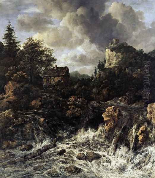 The Waterfall 1665-70 Oil Painting by Jacob Van Ruisdael