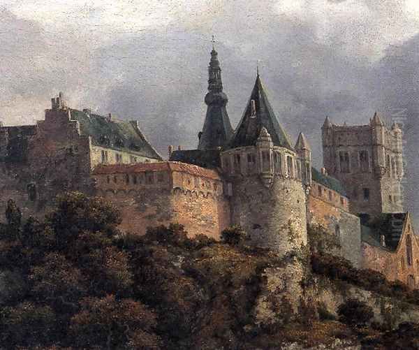 Bentheim Castle (detail) Oil Painting by Jacob Van Ruisdael