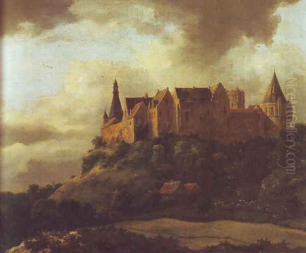 Bentheim castle3 by Jacob Van Ruisdael