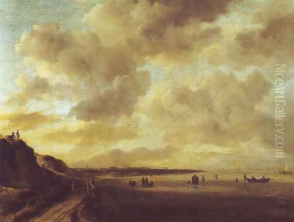 Beachscape with dunes Oil Painting by Jacob Van Ruisdael