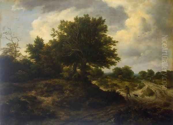 Landscape with a Traveller Oil Painting by Jacob Van Ruisdael