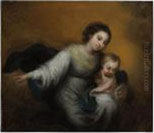 The Virgin And Child In The Clouds Oil Painting by Bartolome Esteban Murillo