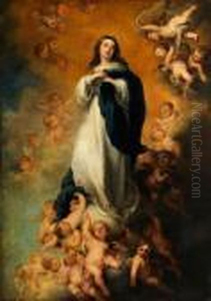 Mariae Himmelfahrt Oil Painting by Bartolome Esteban Murillo