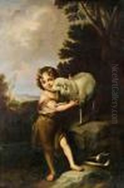 Hl. Johannes Mit Lamm Oil Painting by Bartolome Esteban Murillo