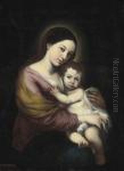 The Madonna And Child Oil Painting by Bartolome Esteban Murillo