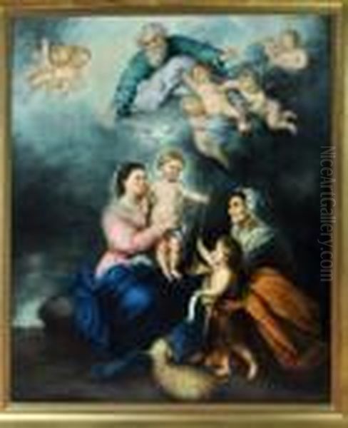 The Holy Family Or The Virgin Of Seville Oil Painting by Bartolome Esteban Murillo