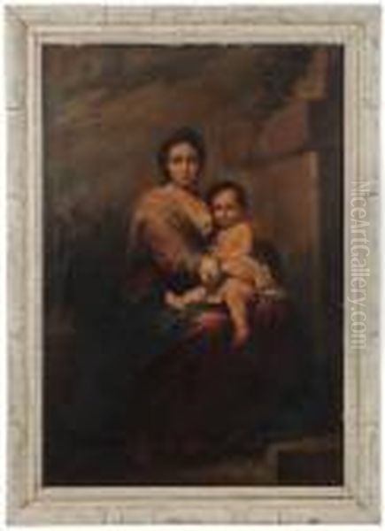 Madonna And Child Oil Painting by Bartolome Esteban Murillo