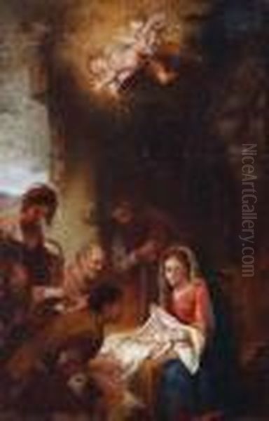 The Adoration Of The Shepherds Oil Painting by Bartolome Esteban Murillo