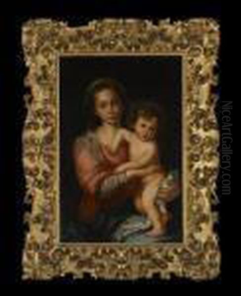 Madonna And Child Oil Painting by Bartolome Esteban Murillo