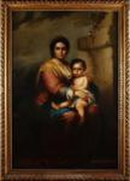 La Vierge A L'enfant Oil Painting by Bartolome Esteban Murillo