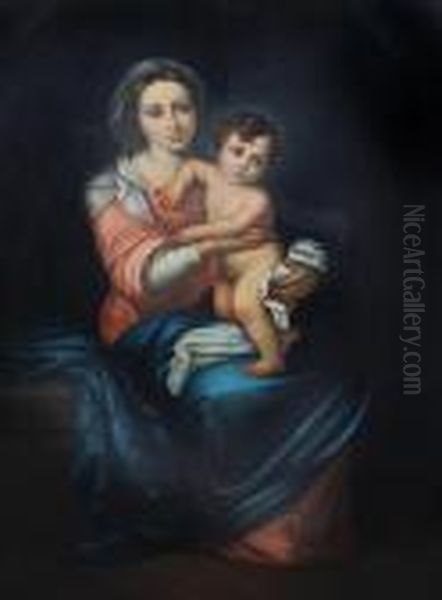 The Madonna And Child Oil Painting by Bartolome Esteban Murillo