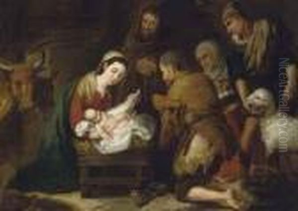 The Adoration Of The Shepherds Oil Painting by Bartolome Esteban Murillo