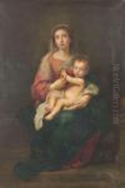 Maria Mit Kind Oil Painting by Bartolome Esteban Murillo