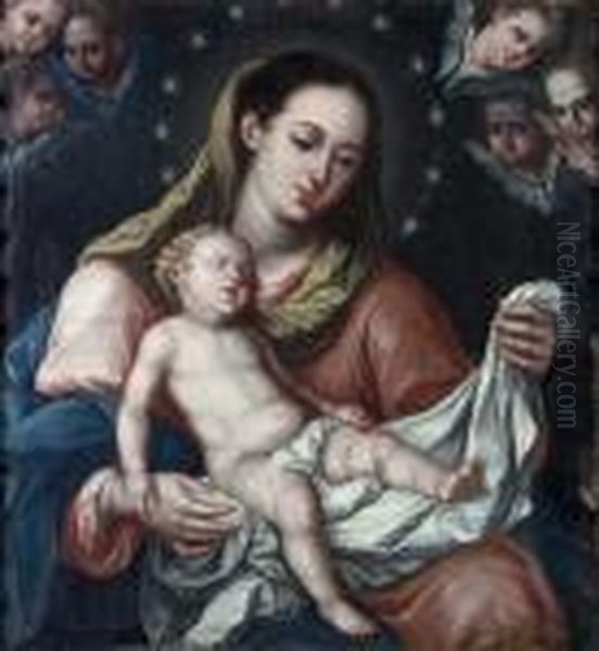 Madonna And Child Oil Painting by Bartolome Esteban Murillo