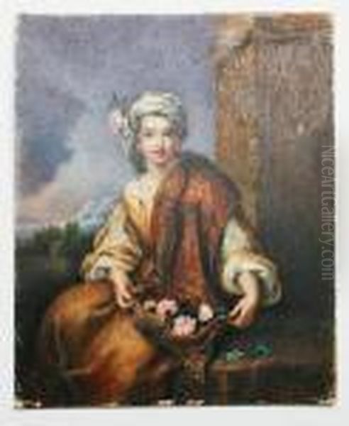 The Flower Girl Oil Painting by Bartolome Esteban Murillo