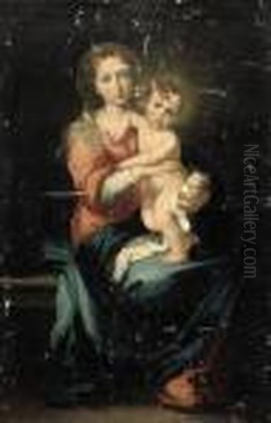 Madonna And Child Oil Painting by Bartolome Esteban Murillo