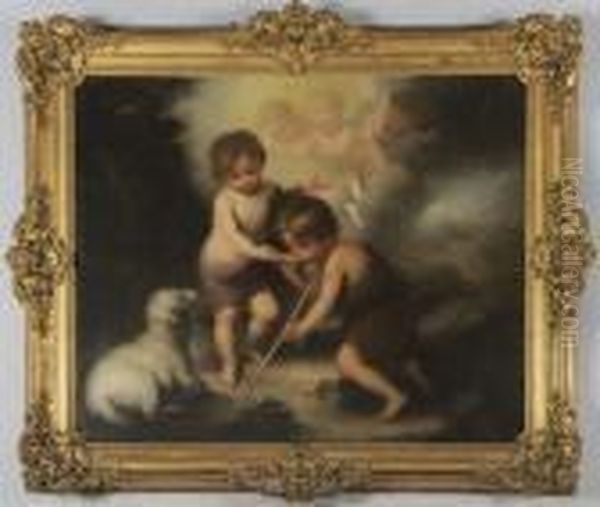 L'enfant Jesus Et Le Petit Saint Jean Oil Painting by Bartolome Esteban Murillo