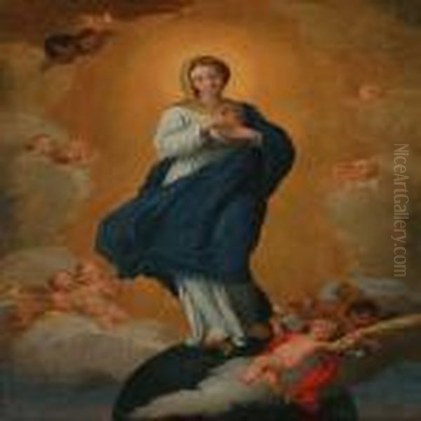 The Immaculate Madonna Oil Painting by Bartolome Esteban Murillo