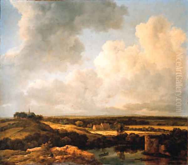 An extensive landscape in summer Oil Painting by Jacob Van Ruisdael