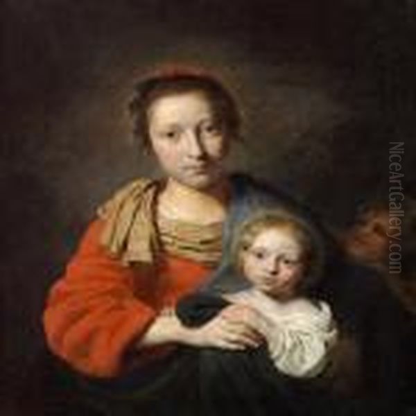 Mother And Child Oil Painting by Bartolome Esteban Murillo