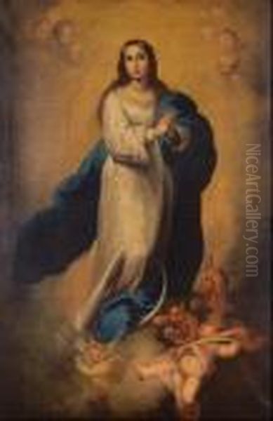 Maria Inmaculada Oil Painting by Bartolome Esteban Murillo