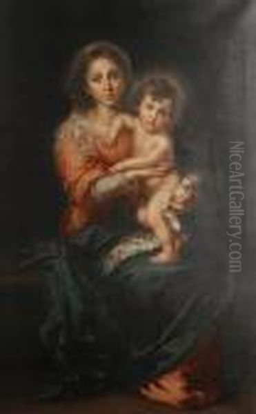 Madonna And Child Oil Painting by Bartolome Esteban Murillo