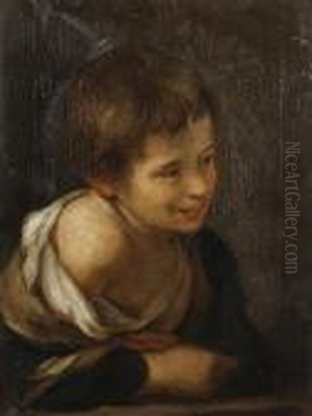 A Peasant Boy Leaning On A Sill Oil Painting by Bartolome Esteban Murillo