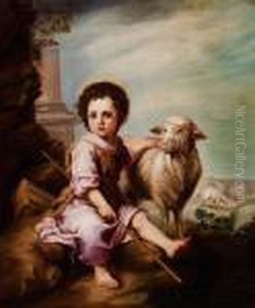 El Buen Pastor Oil Painting by Bartolome Esteban Murillo