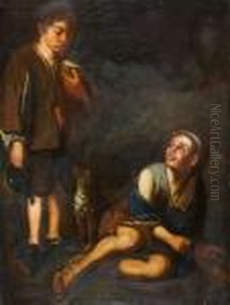 Ninos Mendigos Oil Painting by Bartolome Esteban Murillo