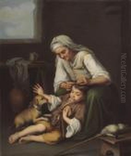 A Young Dog
At The Boy's Oil Painting by Bartolome Esteban Murillo