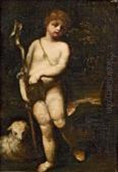 Johannesknabe Mit Lamm Oil Painting by Bartolome Esteban Murillo