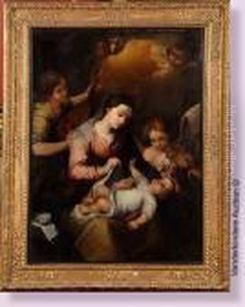 La Vierge Aux Langes Oil Painting by Bartolome Esteban Murillo