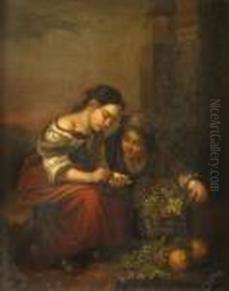 Small Fruiterer Boys Oil Painting by Bartolome Esteban Murillo