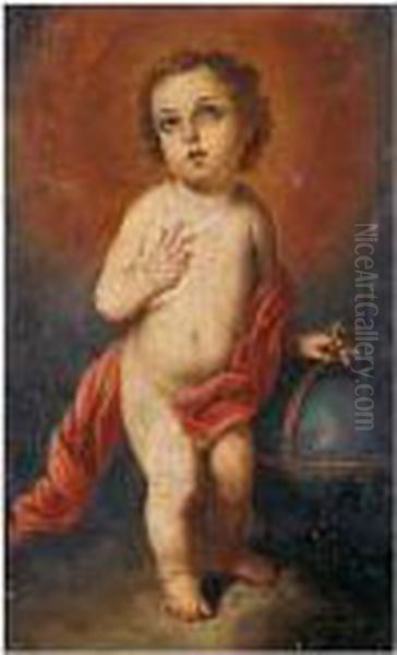 Jesus Nino Como Salvador Oil Painting by Bartolome Esteban Murillo