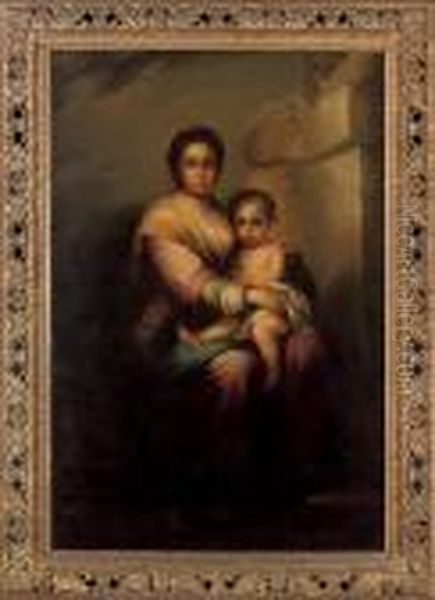 The Virgin And Child Oil Painting by Bartolome Esteban Murillo