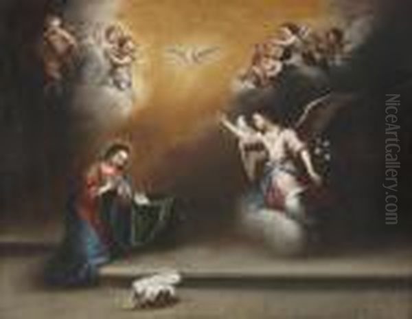 La Anunciacion Oil Painting by Bartolome Esteban Murillo