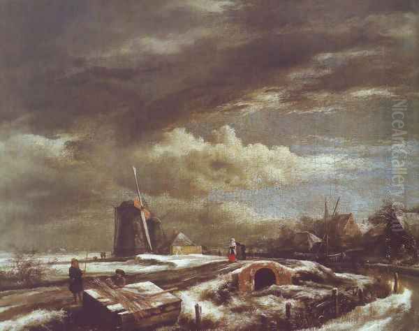 Winter landscape Oil Painting by Jacob Van Ruisdael