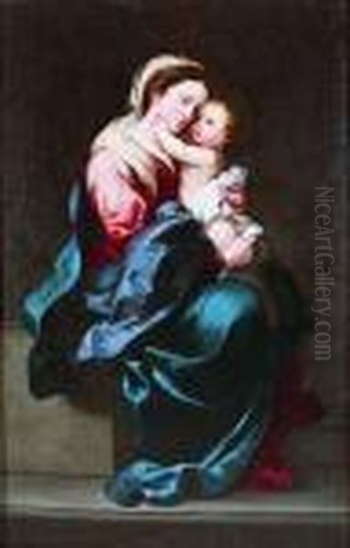 Virgen Con El Nino Oil Painting by Bartolome Esteban Murillo