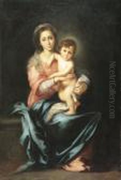 Madonna And Child Oil Painting by Bartolome Esteban Murillo