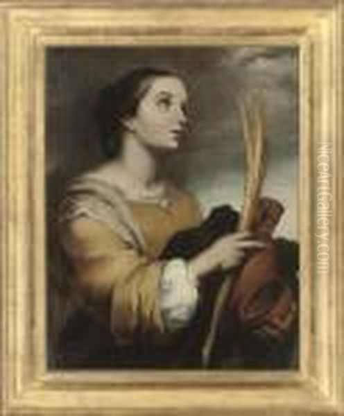 Santa Justa Oil Painting by Bartolome Esteban Murillo