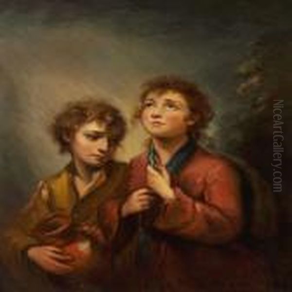 Two Boys Oil Painting by Bartolome Esteban Murillo