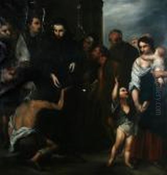 Beggars Outside The Church Oil Painting by Bartolome Esteban Murillo