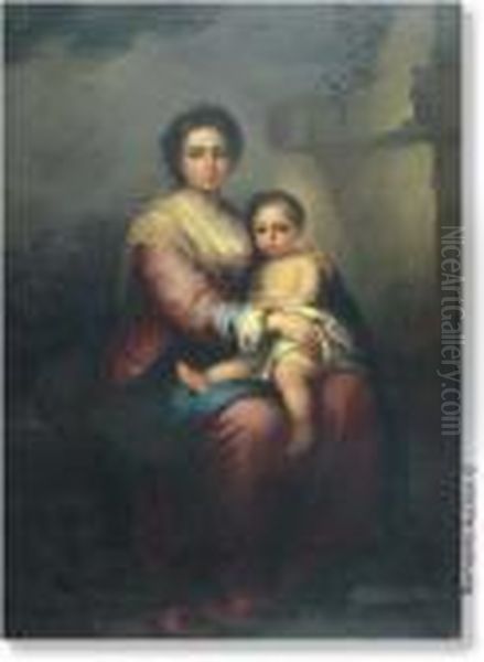 Estebanmurillo Late Xviii Follower Oil Painting by Bartolome Esteban Murillo