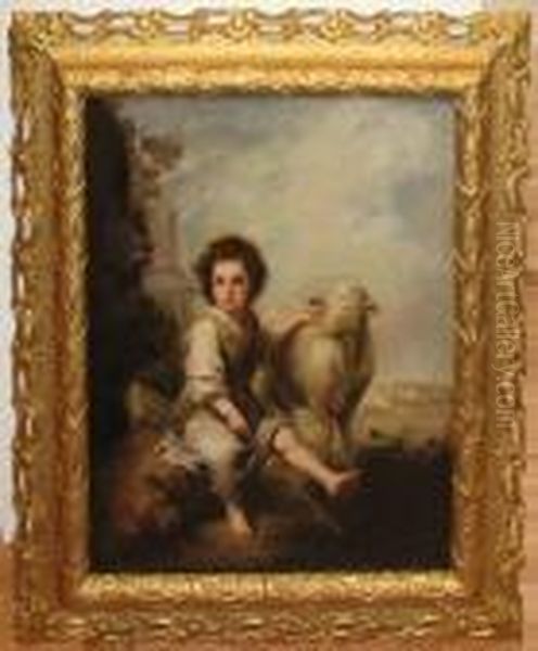 St. John With A Lamb Oil Painting by Bartolome Esteban Murillo