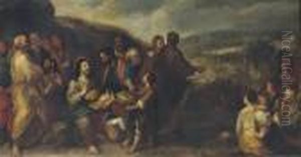 The Miracle Of The Fish And Bread Oil Painting by Bartolome Esteban Murillo