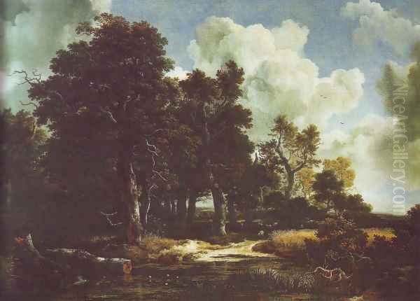 Edge of a forest with a grainfield Oil Painting by Jacob Van Ruisdael