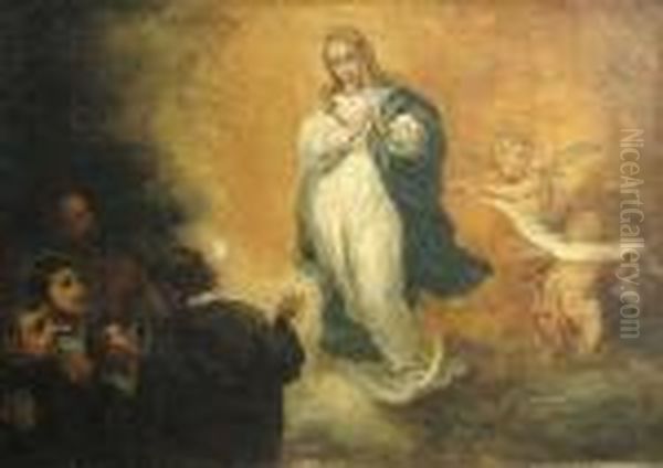 The Apparition Of The Virgin Mary Oil Painting by Bartolome Esteban Murillo