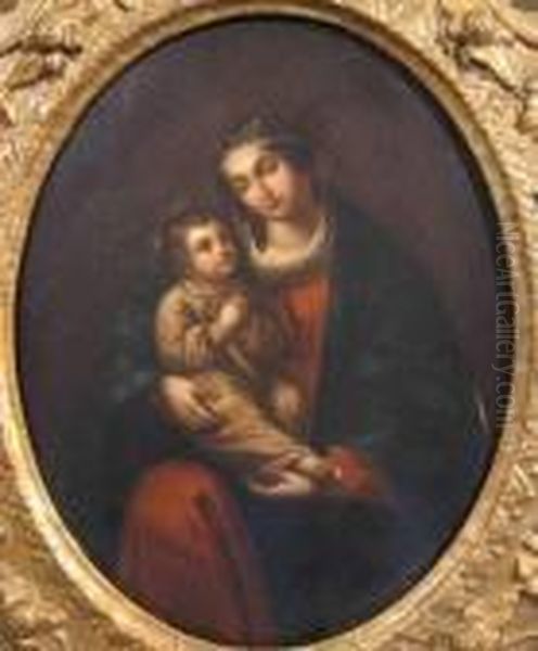 Madonna And Child Oil Painting by Bartolome Esteban Murillo