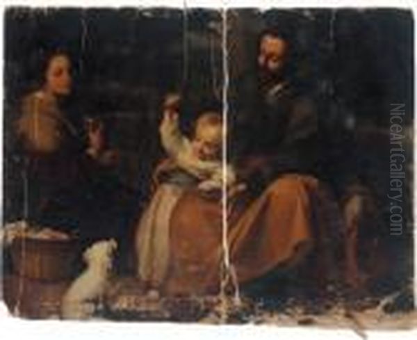 Die Heilige Familie Oil Painting by Bartolome Esteban Murillo