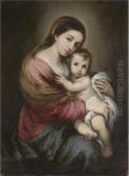 The Madonna And Child Oil Painting by Bartolome Esteban Murillo